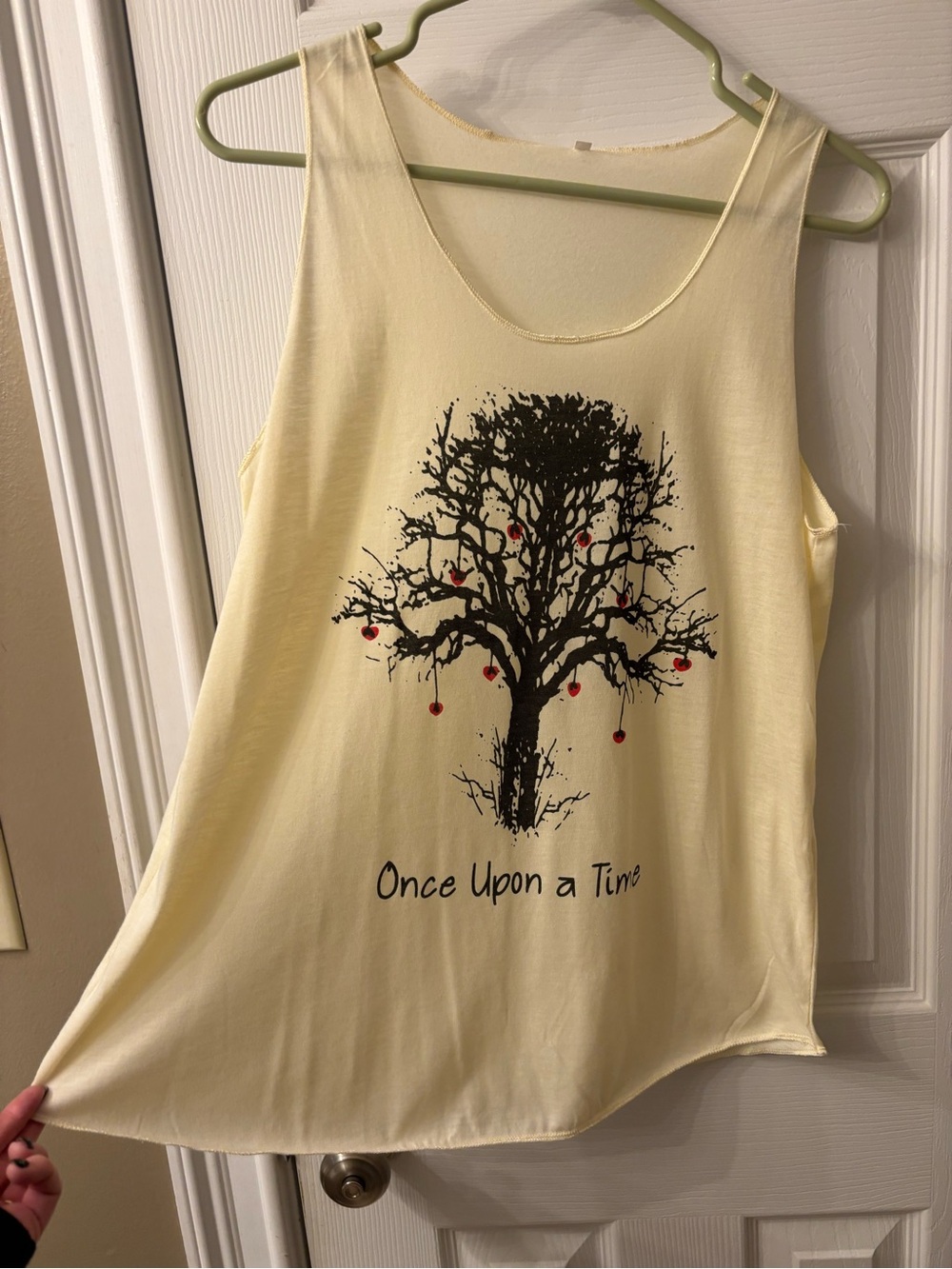 Once Upon a Time Cream Graphic Tank Top